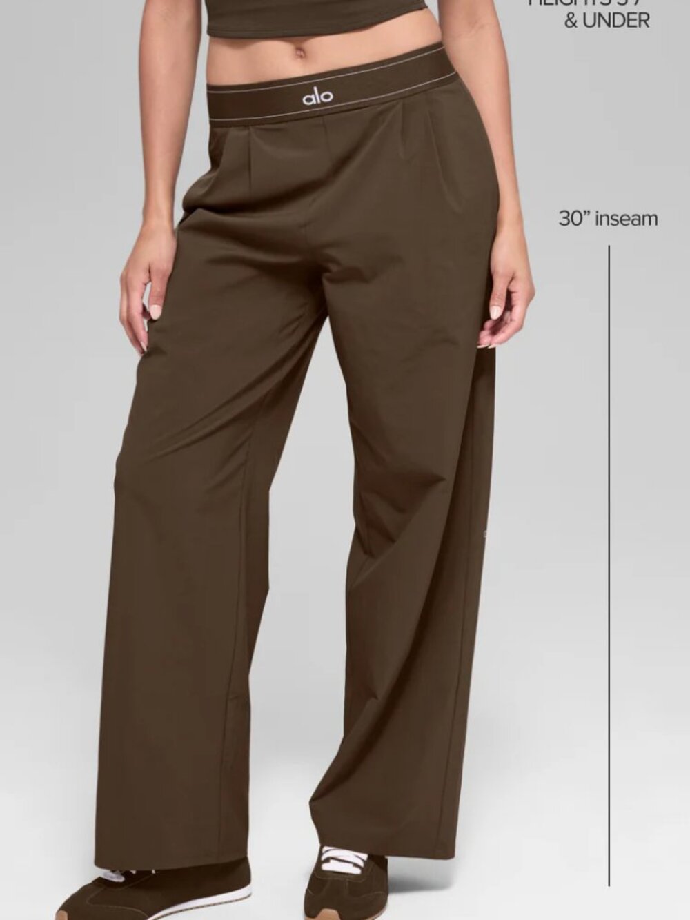 Espresso Alo Yoga Loose Fit Regular Length Trouser S-XS🍀Minimalist Wardrobe🌿 - Picture 2 of 8